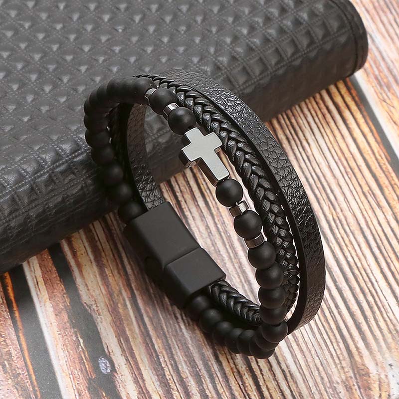 Peris Gems 17 / 18.5cm Woven Multilayered Bracelets Unisex | Stainless-Steel Clasp SHEIN Amazon Temu