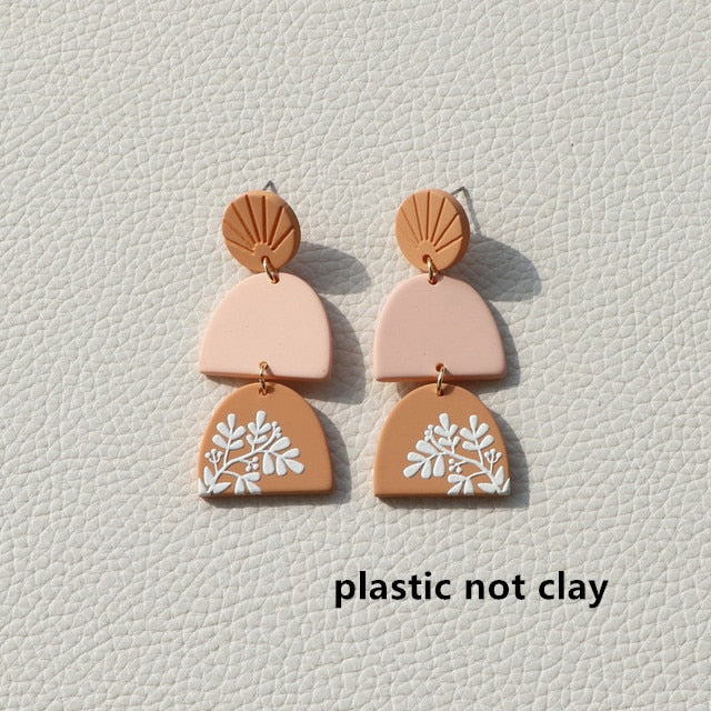Peris Gems 17 Gradient Clay Tassel Earrings for Women | Stud Drop Earrings SHEIN Amazon Temu