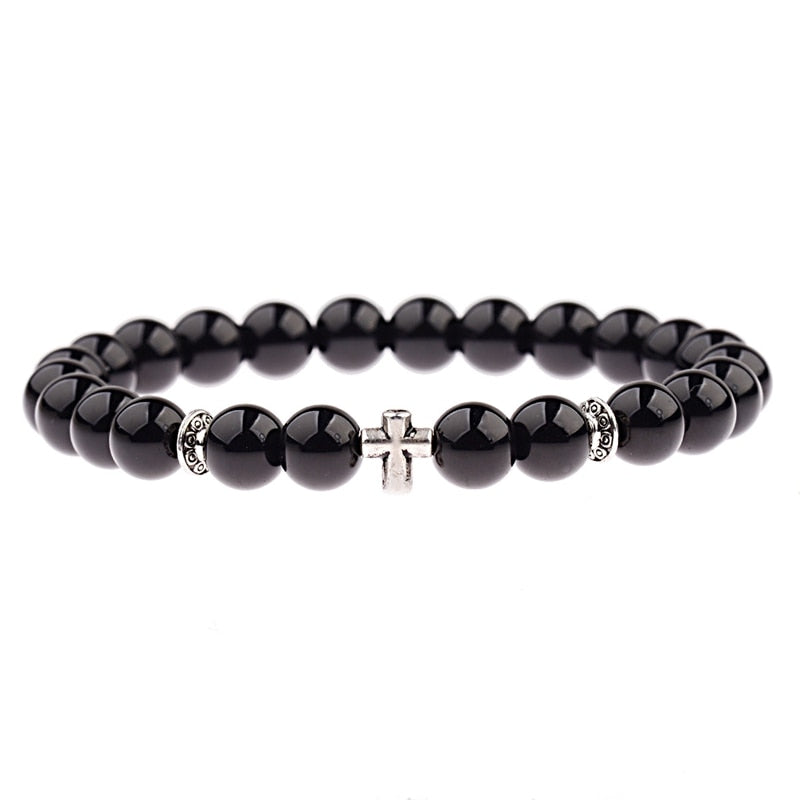 Peris Gems 17 Natural Wood Cross Beads Bracelet Unisex | Wooden Prayer Beads Bracelet SHEIN Amazon Temu