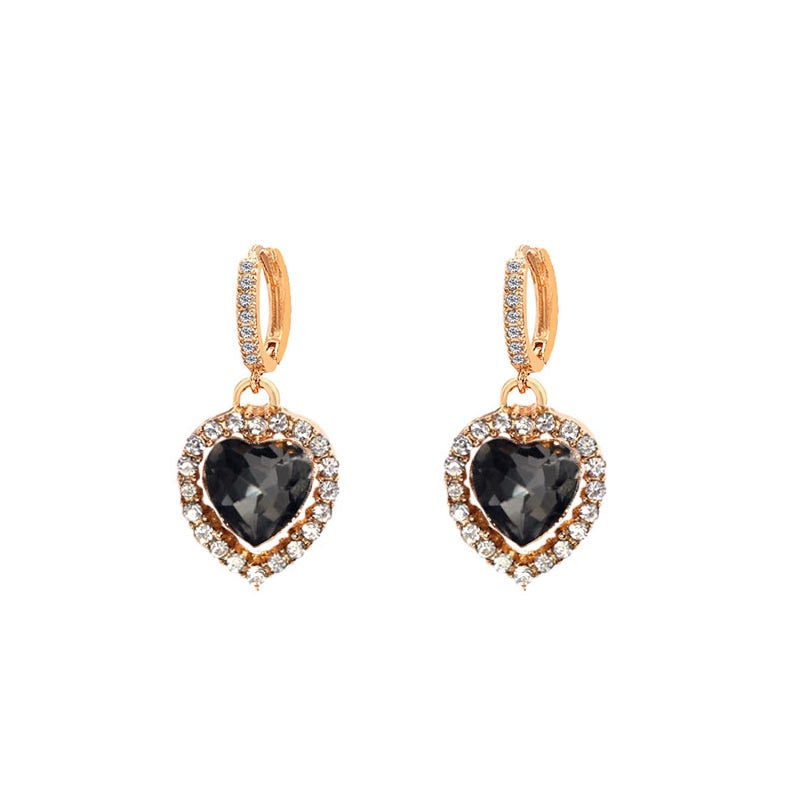 Peris Gems 17 Red Heart Shaped CZ Drop Earrings for Women | Red Diamond Earrings Red Heart Shaped CZ Drop Earrings for Women | Red Diamond SHEIN Amazon Temu