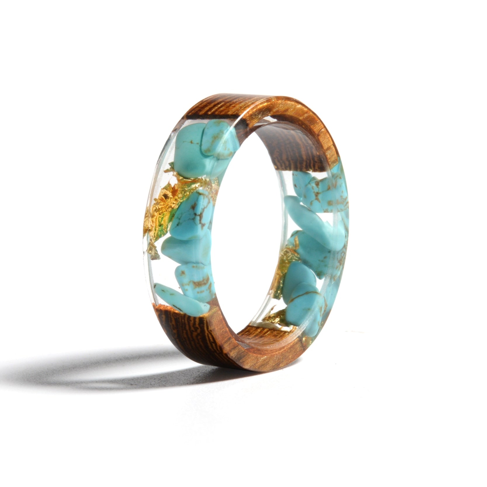 Peris Gems 17mm / E Wood Resin Dried Flower Rings for Women | Epoxy Rings Collection SHEIN Amazon Temu