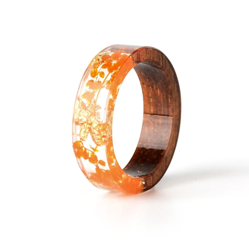 Peris Gems 17mm / G Wood Resin Dried Flower Rings for Women | Epoxy Rings Collection SHEIN Amazon Temu