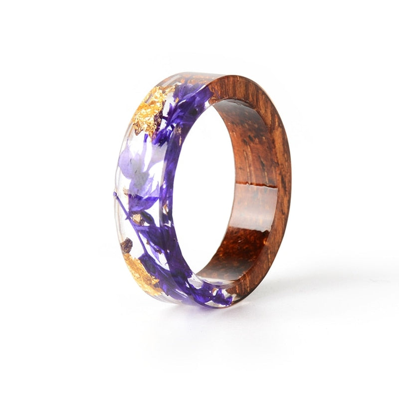 Peris Gems 17mm / H Wood Resin Dried Flower Rings for Women | Epoxy Rings Collection SHEIN Amazon Temu