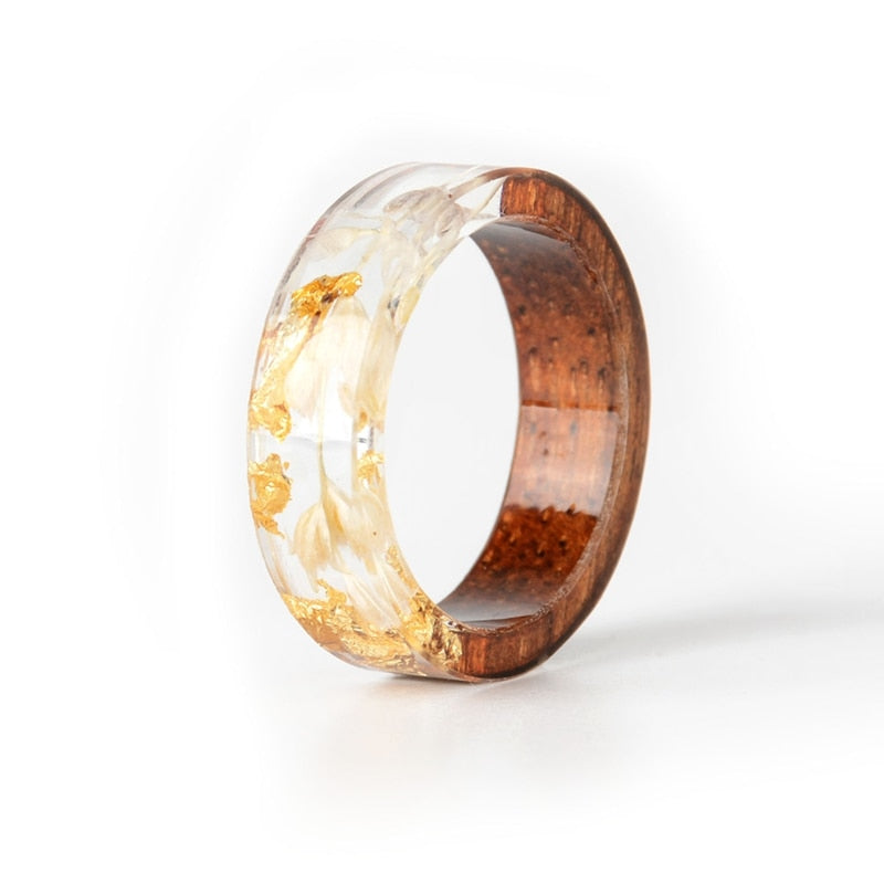 Peris Gems 17mm / L Wood Resin Dried Flower Rings for Women | Epoxy Rings Collection SHEIN Amazon Temu