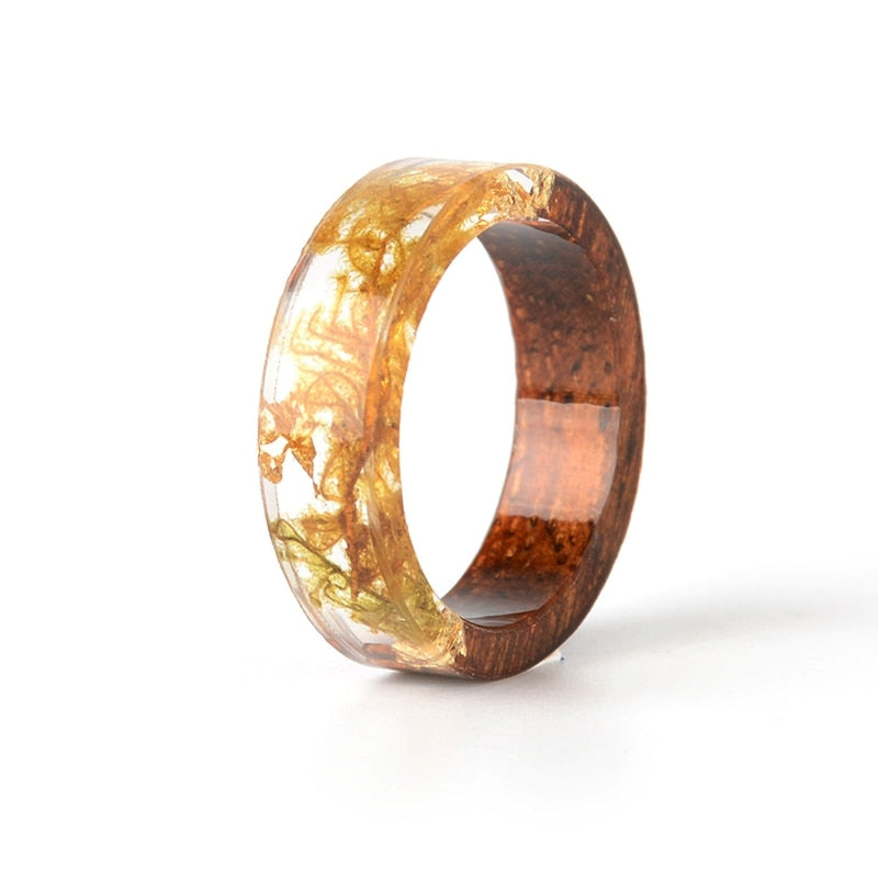 Peris Gems 17mm / M Wood Resin Dried Flower Rings for Women | Epoxy Rings Collection SHEIN Amazon Temu