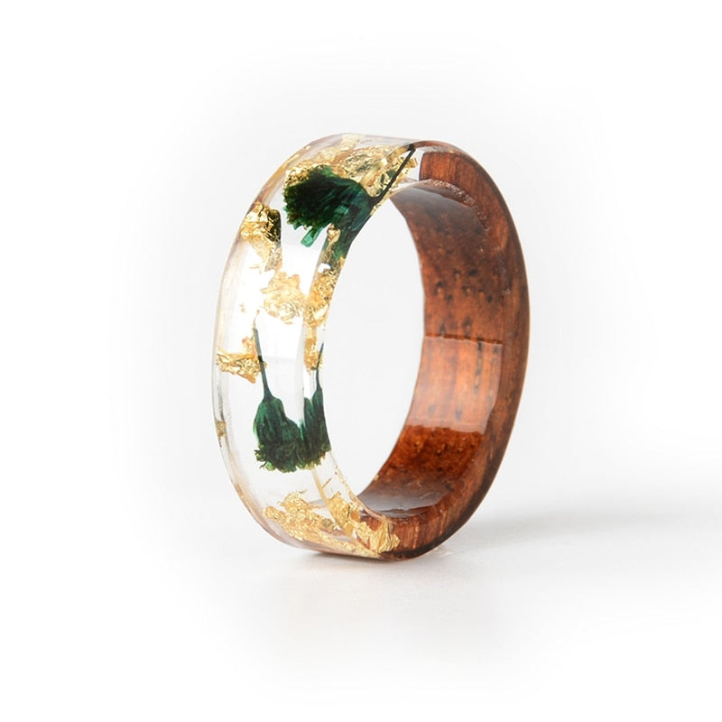Peris Gems 17mm / N Wood Resin Dried Flower Rings for Women | Epoxy Rings Collection SHEIN Amazon Temu