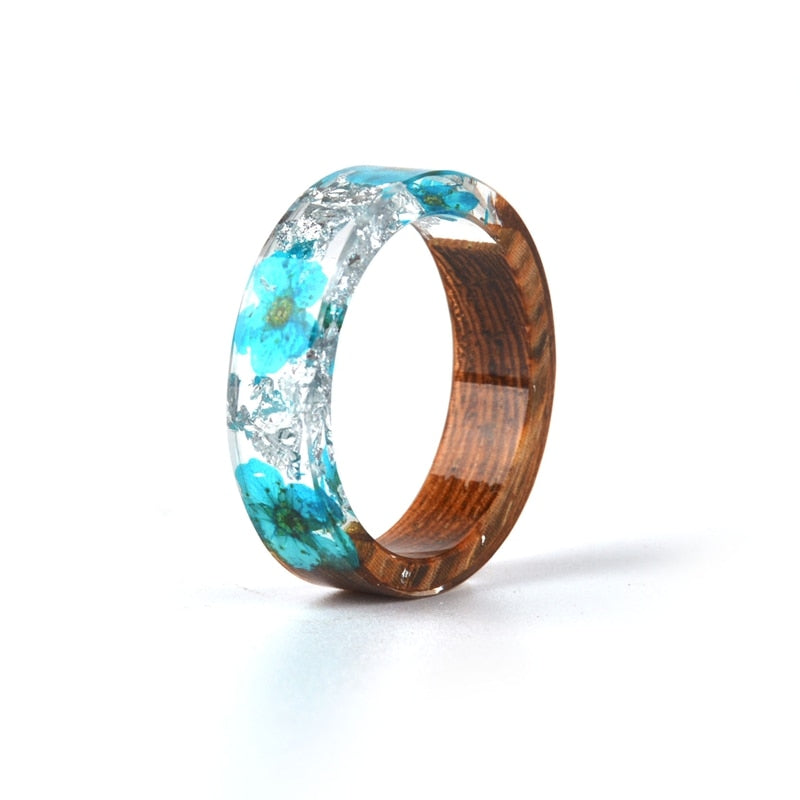 Peris Gems 17mm / P Wood Resin Dried Flower Rings for Women | Epoxy Rings Collection SHEIN Amazon Temu