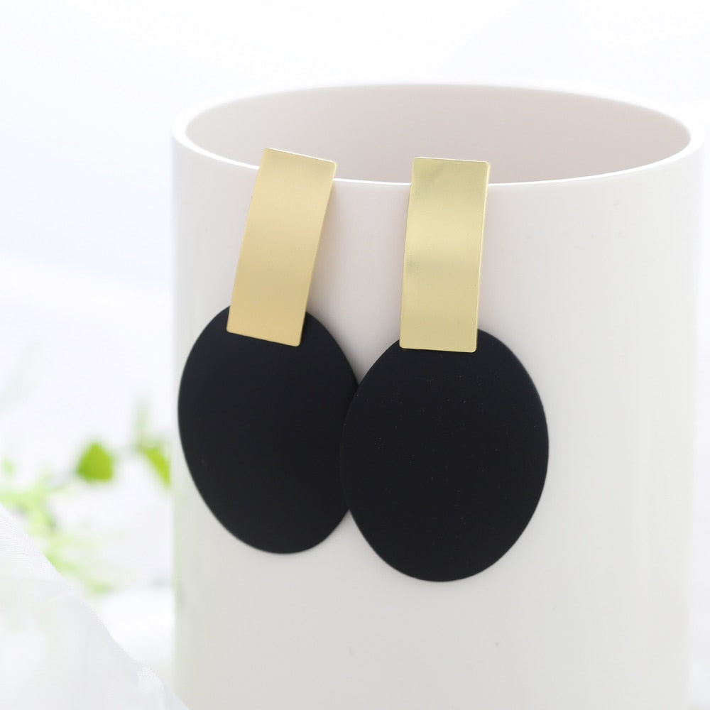 Peris Gems 18 Black and Golden Drop Earrings for Women | Hollow Dangle Earrings for Women SHEIN Amazon Temu