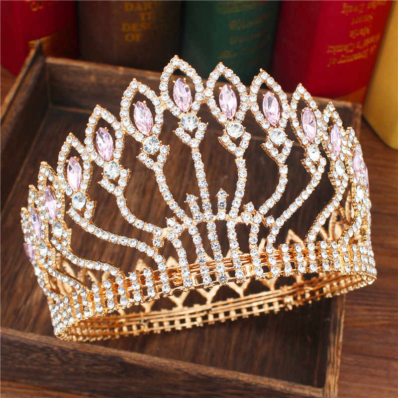 Peris Gems 18 Crystal Queen Wedding Tiara Crown | Women&