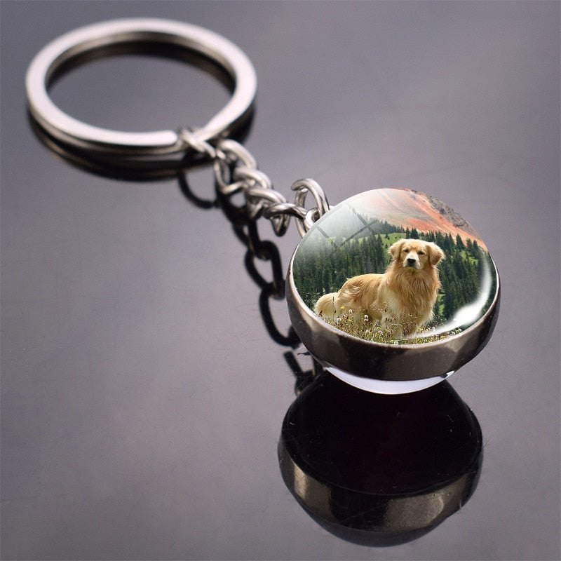 Peris Gems 18 Cute Animal Glass Ball Keychains | French Bulldog Labrador Keychains SHEIN Amazon Temu