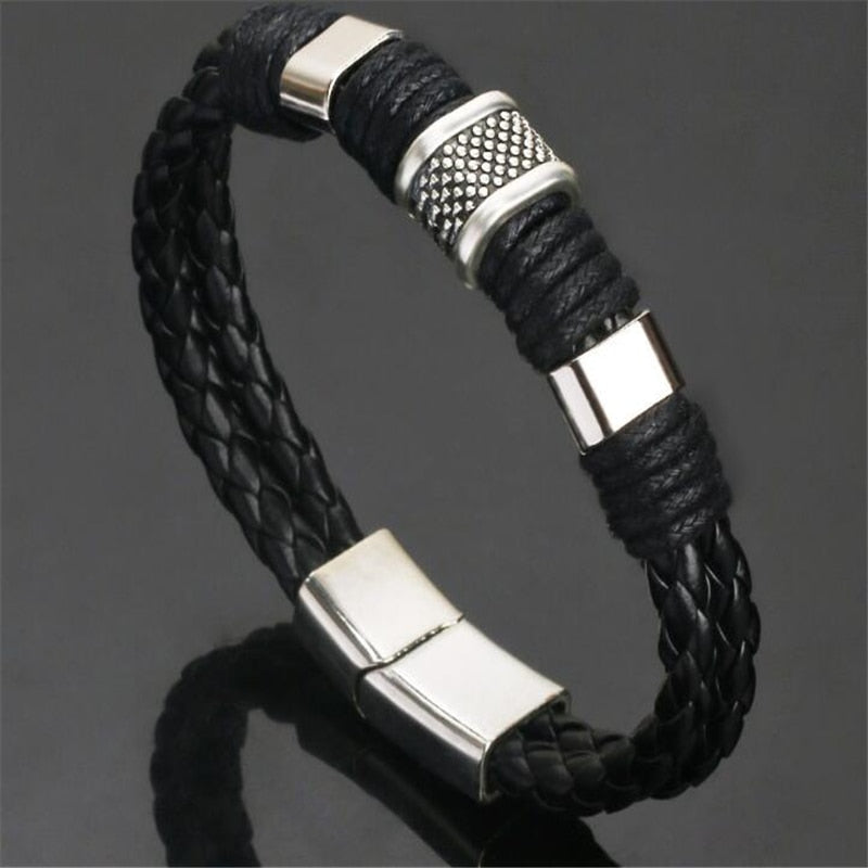 Peris Gems 18 Genuine Leather Braided Bracelet for Men SHEIN Amazon Temu