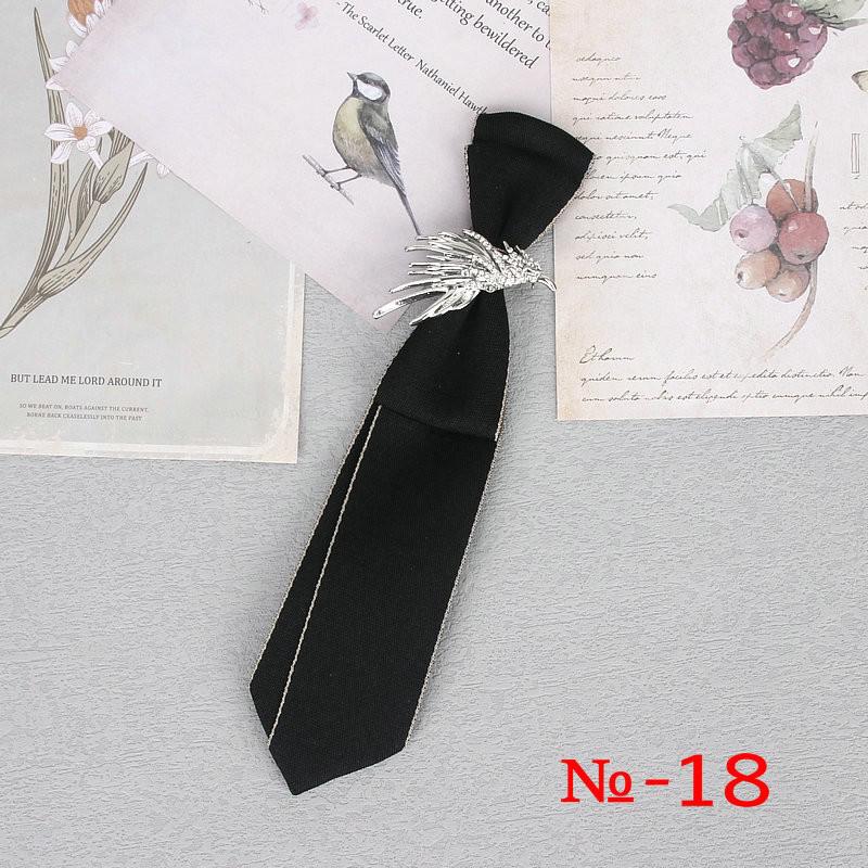 Peris Gems 18 Hand Made Black Ribbon Rhinestone Crystal Neckties - Unisex SHEIN Amazon Temu