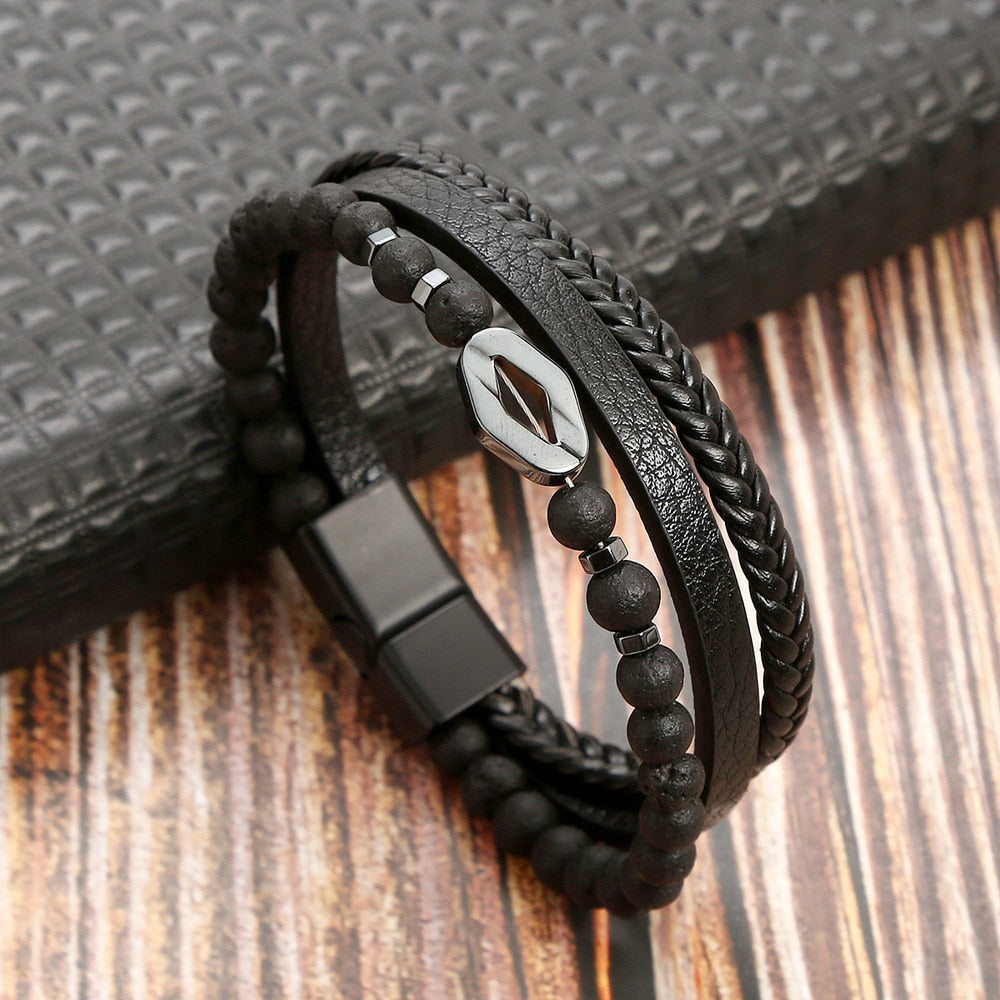 Peris Gems 19 / 18.5cm Woven Multilayered Bracelets Unisex | Stainless-Steel Clasp SHEIN Amazon Temu