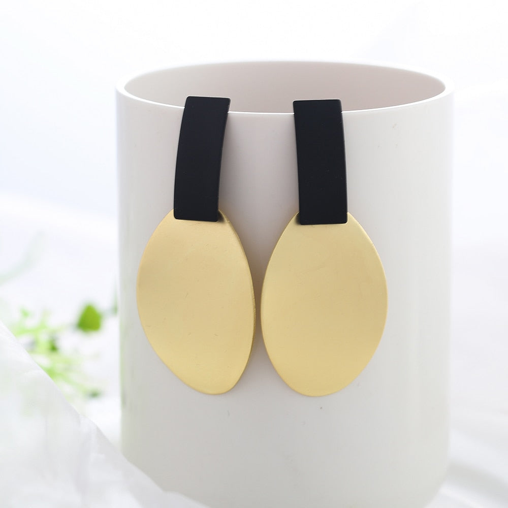 Peris Gems 19 Black and Golden Drop Earrings for Women | Hollow Dangle Earrings for Women SHEIN Amazon Temu