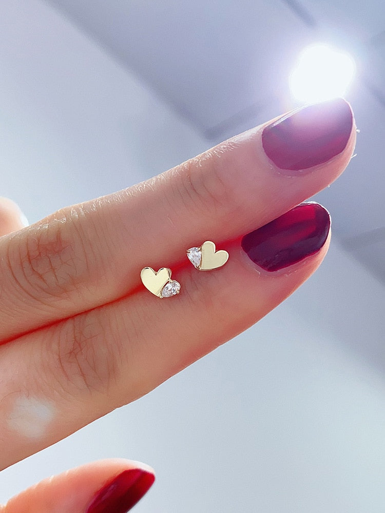 Peris Gems 19 / Gold Sterling Diamond Stud Earrings for Women | 14K Gold Earrings SHEIN Amazon Temu