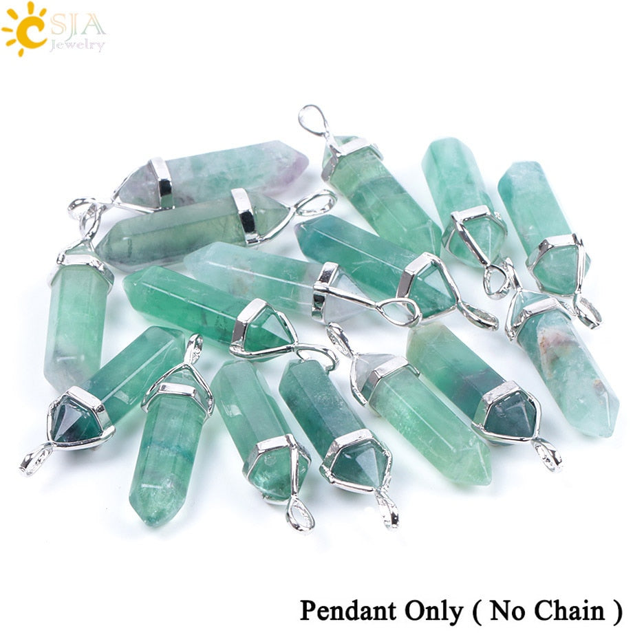 Peris Gems 1Pc Green Pendant Crystal Quartz Fluorite Pendant Necklaces - Chakra Gemstones SHEIN Amazon Temu