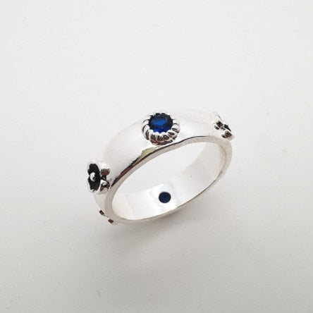 Peris Gems 1Pcs Blue Polished Silver Round Diamond Rings Unisex | Moving Castle Anime Rings | Anime Cosplay Jewelry SHEIN Amazon Temu