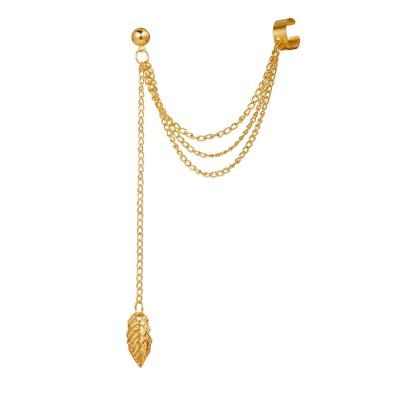 Peris Gems 1pcs gold Clip-On 7pc Gold Leaf Earrings for Women | Non-Piercing Earrings Clip-On 7pc Gold Leaf Earrings for Women | Non-Piercing SHEIN Amazon Temu