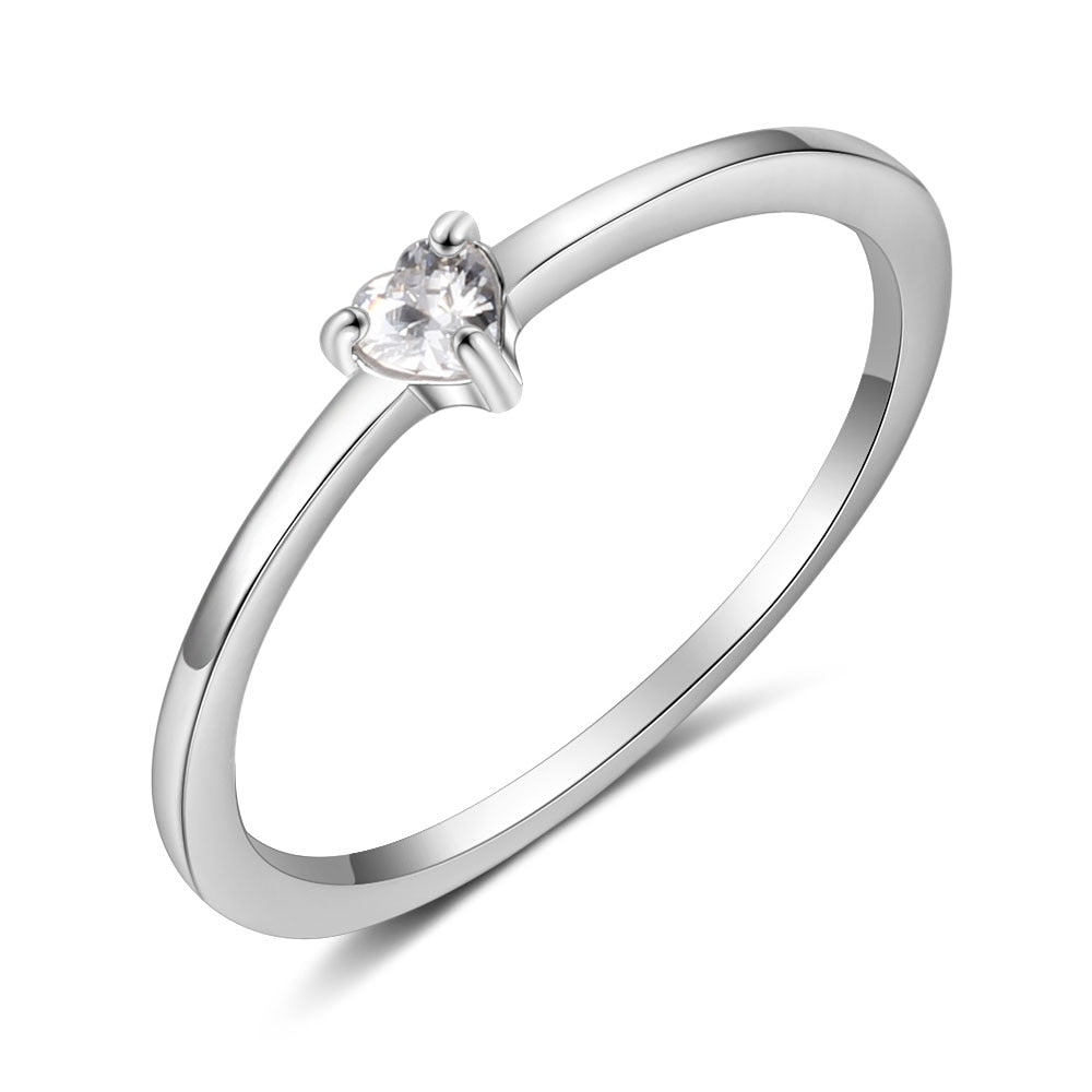 Peris Gems 2 / 6 Silver Cubic Zirconia Engagement Rings for Women | Classic Diamond Rings Silver Cubic Zirconia Engagement Rings for Women | Classic SHEIN Amazon Temu