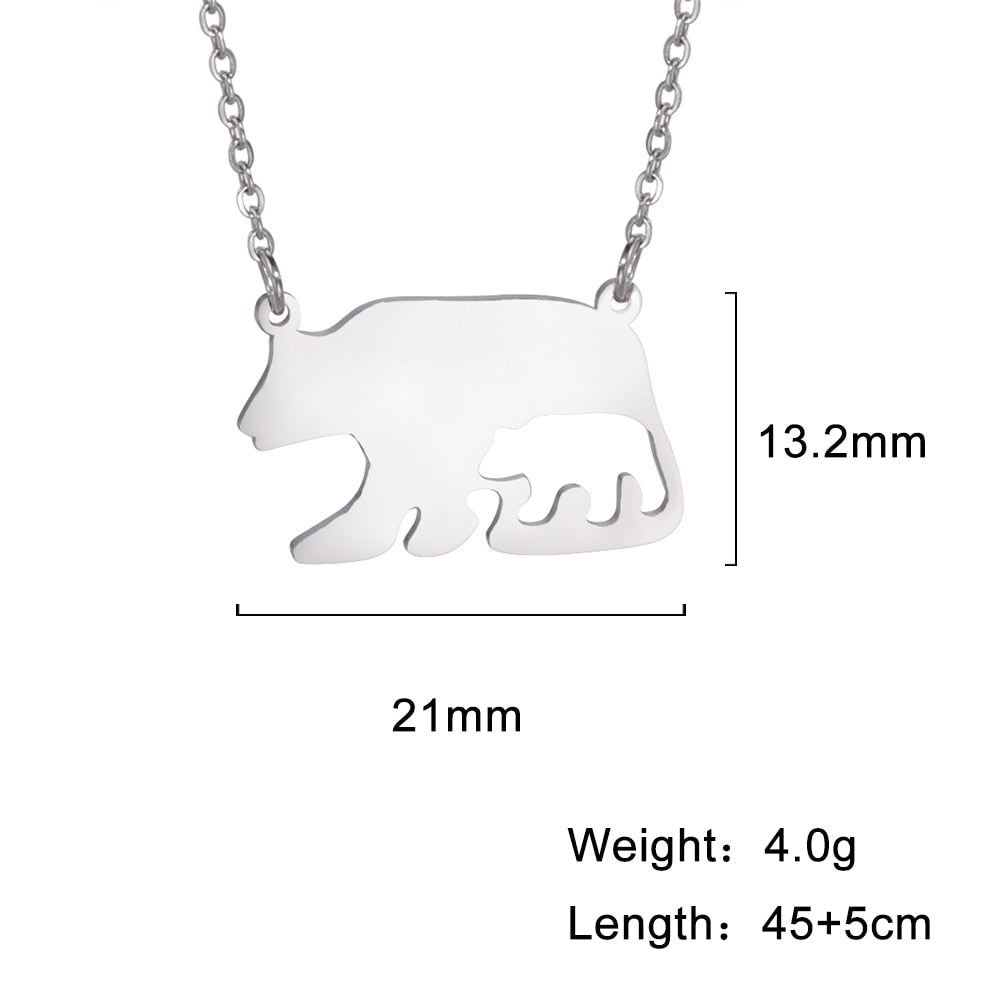 Peris Gems 2 Bears / 50cm Stainless Dog Shaped Pendant Necklace for Women SHEIN Amazon Temu