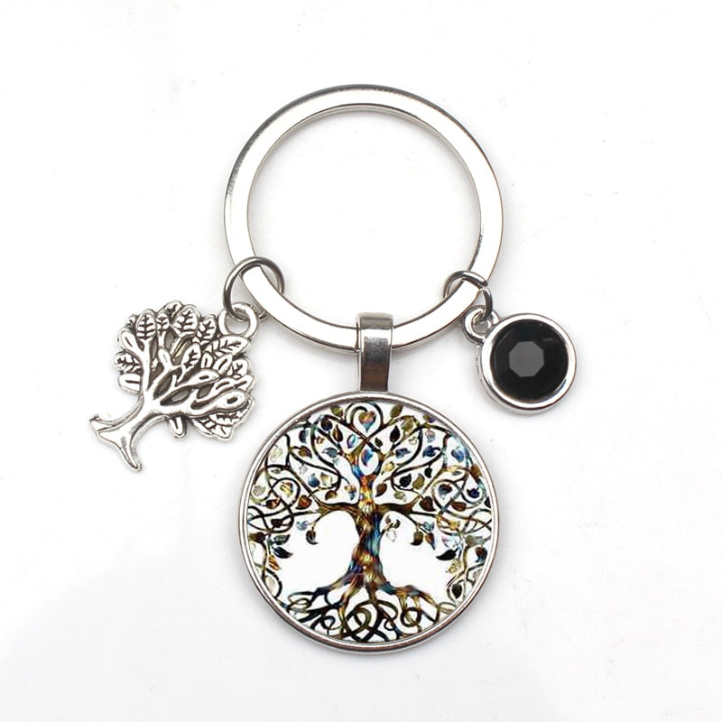 Peris Gems 2 Crystal Stone Tree of Life Statement Keychains | Glass Pendant Keychain Crystal Stone Tree of Life Statement Keychain Glass Keychain SHEIN Amazon Temu