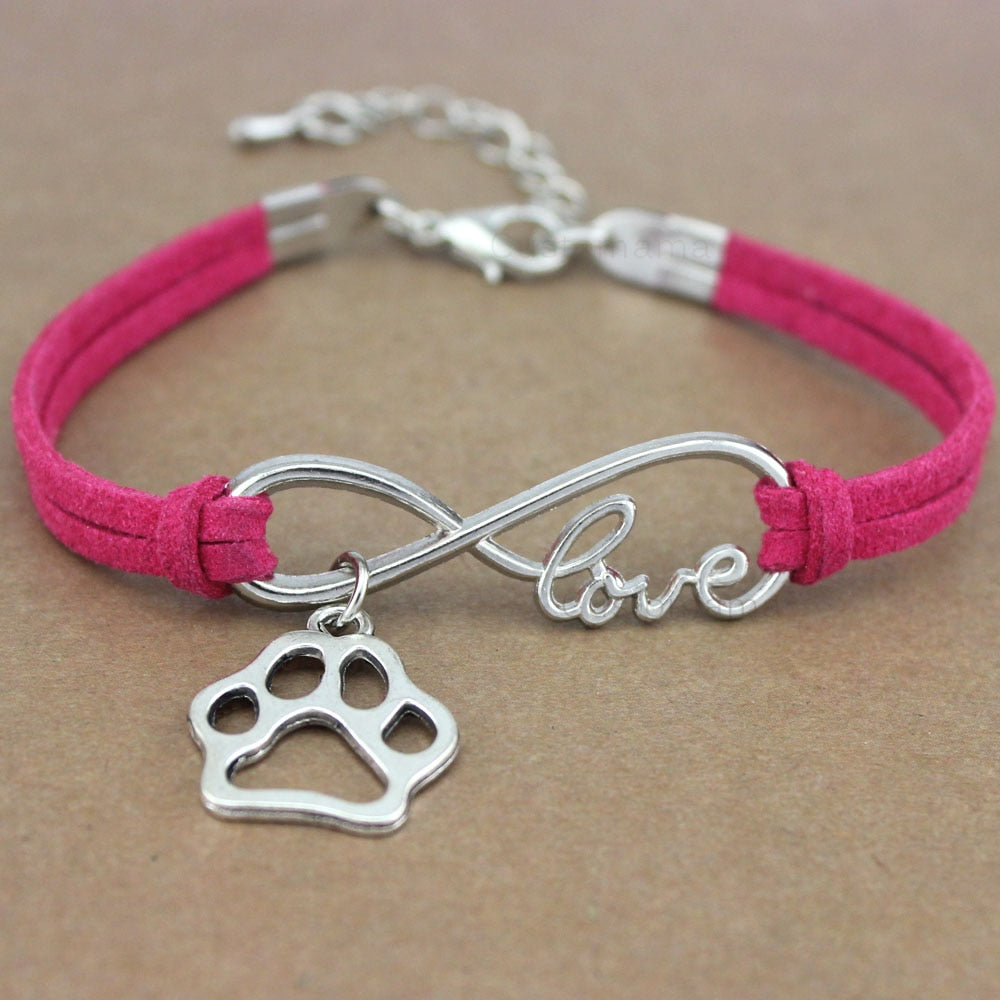 Peris Gems 2 Dog Paw Infinity Rope Bracelets for Women | Animal Love Charms Dog Paw Infinity Rope Bracelets for Women Animal Love Charms SHEIN Amazon Temu