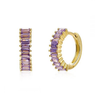 Peris Gems 2 Gold Diamond Stud Turquoise Hoop Earrings for Women | Sterling Silver Gold Earrings SHEIN Amazon Temu