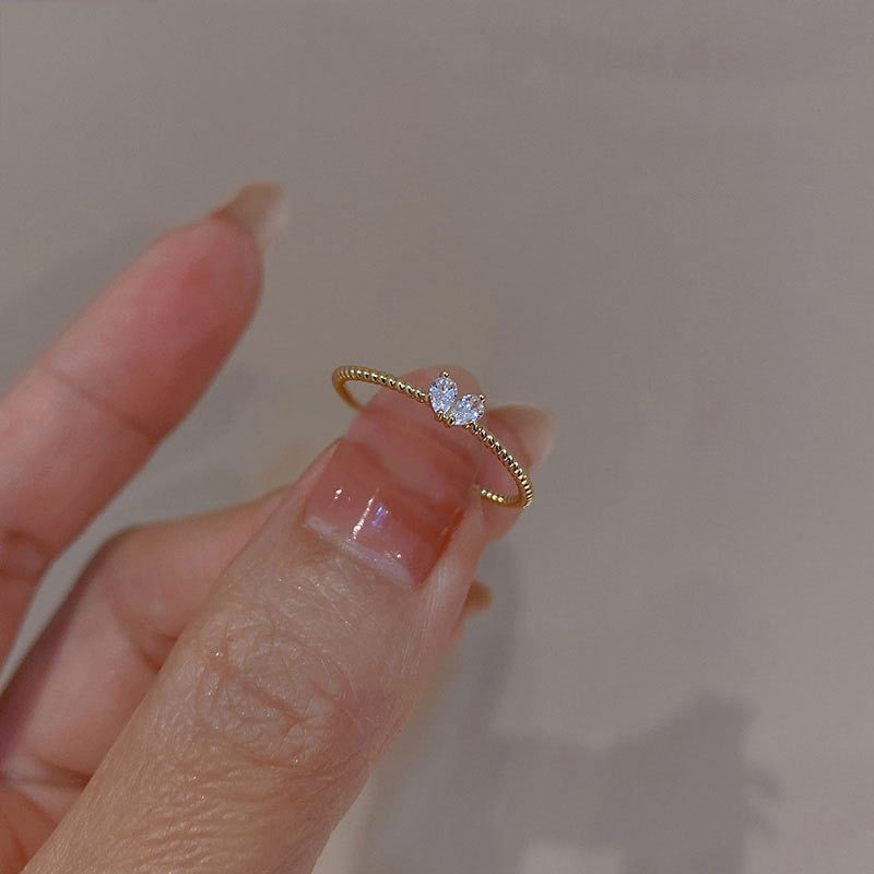Peris Gems 2 Hollow Heart Adjustable Rings for Women | Gold Silver Collection Hollow Heart Adjustable Rings for Women | Gold Silver SHEIN Amazon Temu