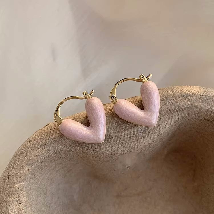 Peris Gems 2 Pearl Heart Stud Earrings for Women | Gold Love Dangle Earrings Pearl Heart Stud Earrings for Women Gold Love Dangle Earring SHEIN Amazon Temu