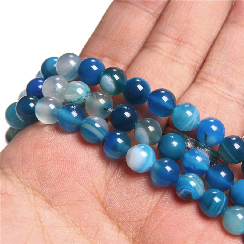 Peris Gems 2 Smooth Blue / 4mm(approx 92pcs) Polished Matte Natural Stone 8 10 MM Agate Spacer Beads for DIY Jewelry Polished Matte Natural Stone 8 10 MM Agate Spacer Beads SHEIN Amazon Temu