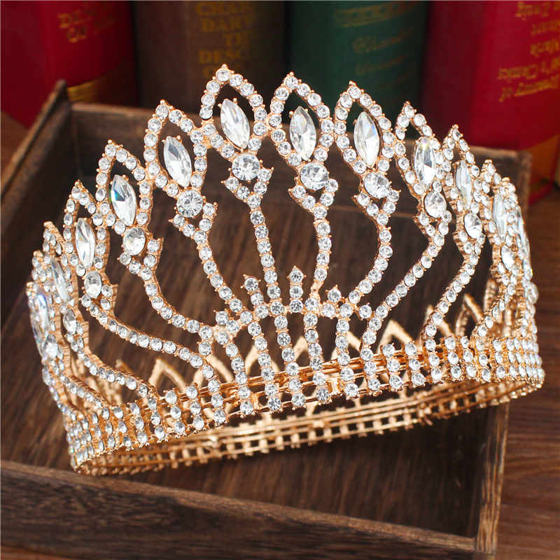 Peris Gems  20 Crystal Queen Wedding Tiara Crown | Women&