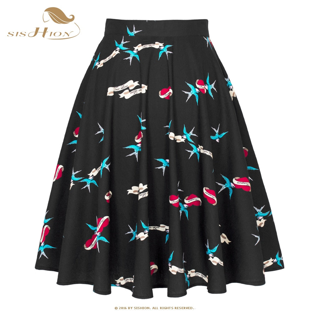 Peris Gems 20 Love Birds / S Cotton Midi Skirt Collection for Women | Floral Polka Dot Skirts SHEIN Amazon Temu