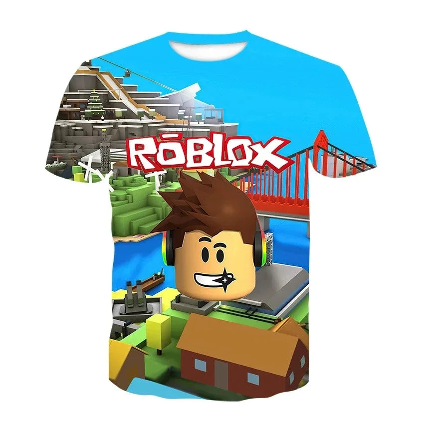 Peris Gems 2023 Roblox kid T-shirt Boys Game Sports T-shirt Child Cartoon Short sleeve top 3D Printing Casual Street Harajuku Clothes 2023 Roblox kid T-shirt Boys Game Sports T-shirt Child Cartoon Short sleeve top 3D Printing Casual Street Harajuku Clothes SHEIN Amazon Temu