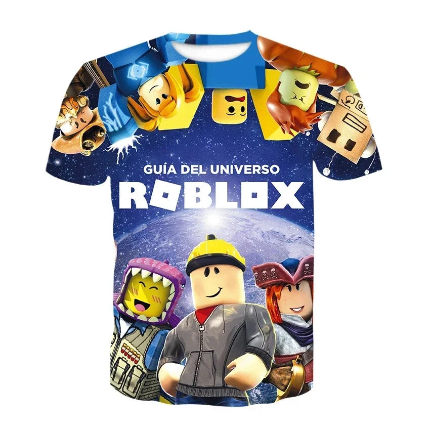 Peris Gems 2023 Roblox kid T-shirt Boys Game Sports T-shirt Child Cartoon Short sleeve top 3D Printing Casual Street Harajuku Clothes 2023 Roblox kid T-shirt Boys Game Sports T-shirt Child Cartoon Short sleeve top 3D Printing Casual Street Harajuku Clothes SHEIN Amazon Temu