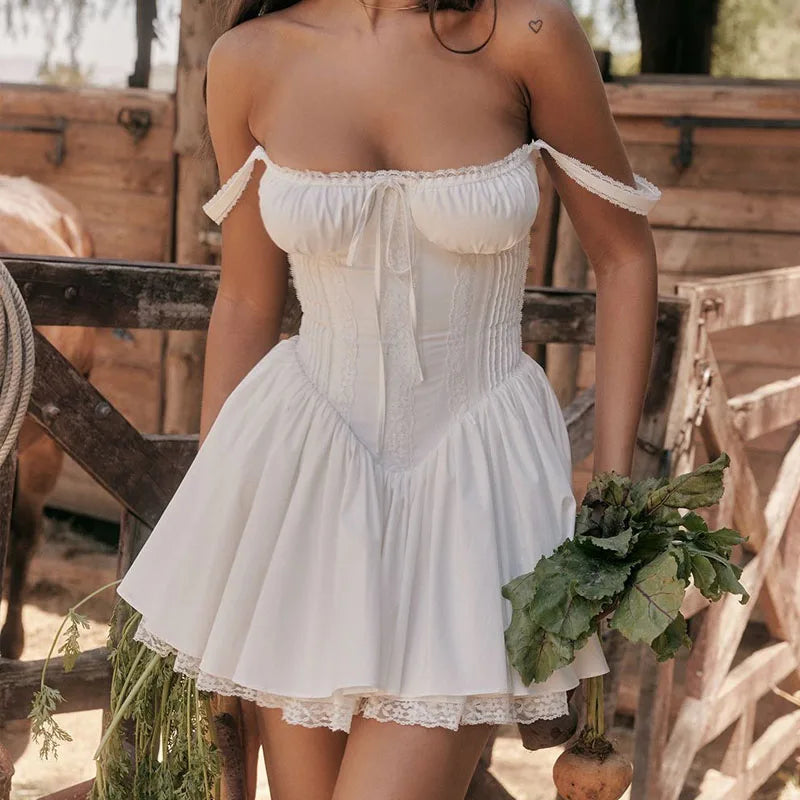 Peris Gems 2024 New Fashion Summer Sleeveless Bandage Party Dress White Lace Cotton Loose Streetwear Print High Waist Sexy Dress F00068 2024 New Fashion Summer Sleeveless Bandage Party Dress White Lace Cotton Loose Streetwear Print High Waist Sexy Dress F00068 SHEIN Amazon Temu