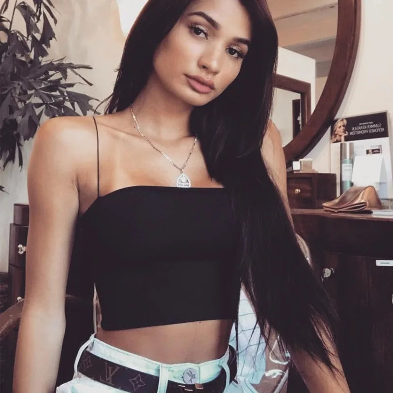 Peris Gems 2024 New Fashion Women Spaghetti Strap Crop Top Sexy Bodycon Sleeveless Cami Tube Top Basic Plain Camisole 2024 New Fashion Women Spaghetti Strap Crop Top Sexy Bodycon Sleeveless Cami Tube Top Basic Plain Camisole SHEIN Amazon Temu
