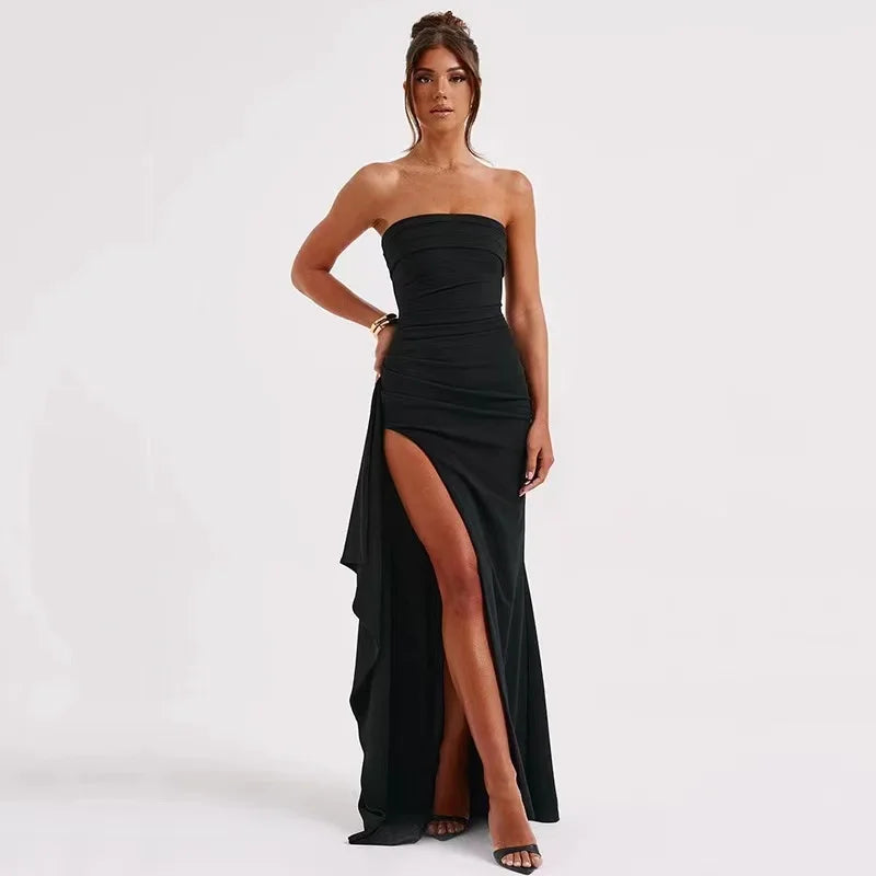 Peris Gems 2024 Summer Slash Neck Strapless Party Evening Dress Casual Sleeveless High Slit Long Dress Elegant Backless Sexy Dress Vestidos 2024 Summer Slash Neck Strapless Party Evening Dress Casual Sleeveless High Slit Long Dress Elegant Backless Sexy Dress Vestidos SHEIN Amazon Temu