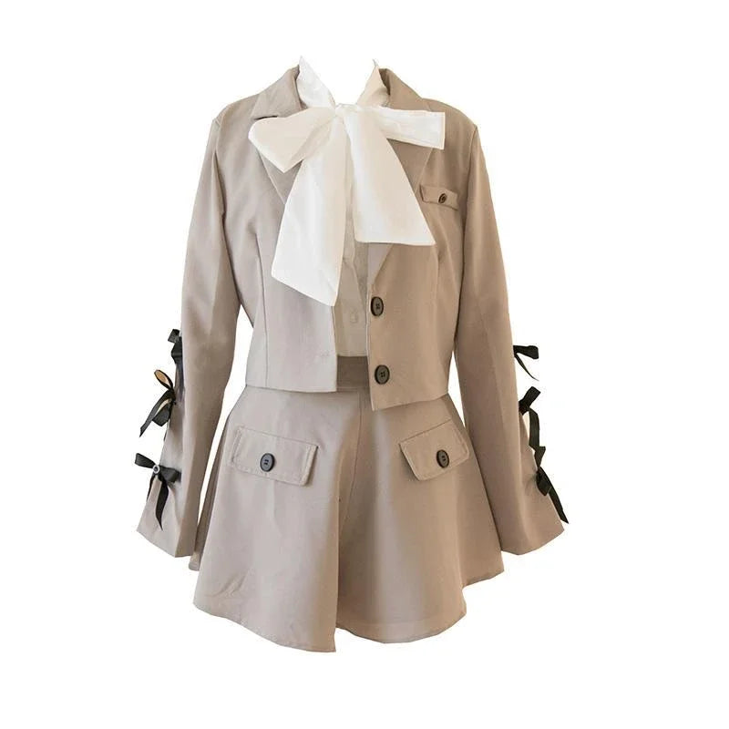 Peris Gems 2025 autumn new Korean style small fragrance trend fashion lady small suit small suit jacket + short skirt three-piece female 2025 autumn new Korean style small fragrance trend fashion lady small suit small suit jacket + short skirt three-piece female SHEIN Amazon Temu