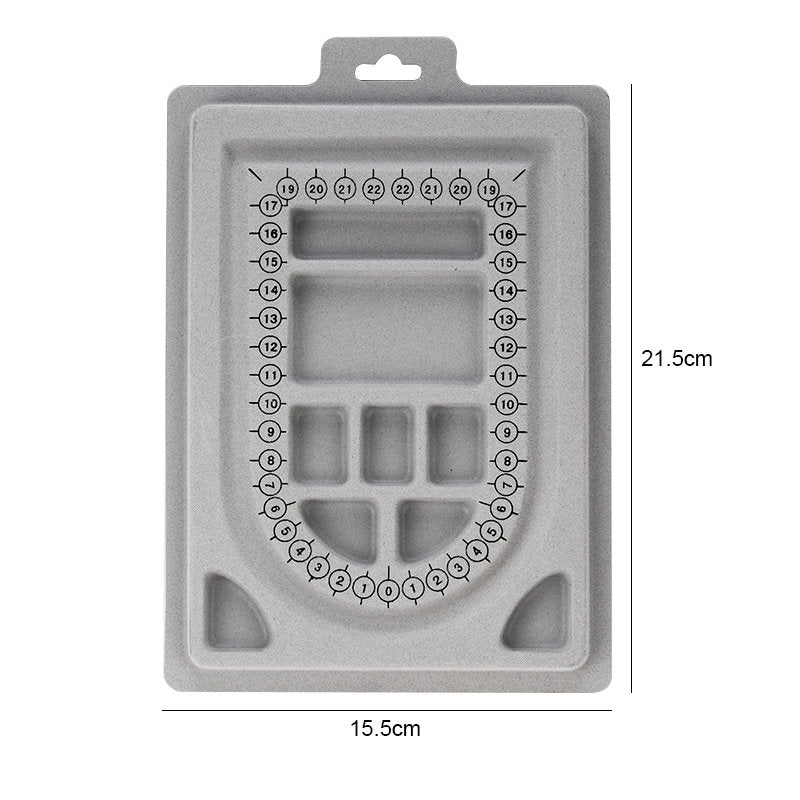 Peris Gems 21.5x15.5cm / Grey Flocked Bead Measuring & Designing Board for Jewelry DIY Crafts Flocked Bead Measuring & Designing Board for Jewelry DIY SHEIN Amazon Temu