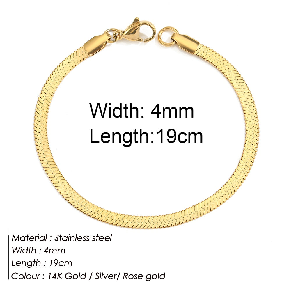 Peris Gems 21 Gold Twist Snake Chain Bracelet | Stainless Steel Bracelets SHEIN Amazon Temu