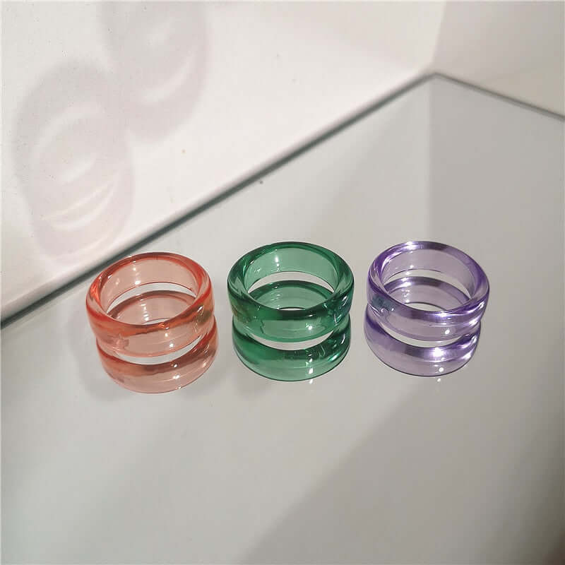 Peris Gems 22 Acrylic Candy Bear Heart Rings Collection for Women SHEIN Amazon Temu
