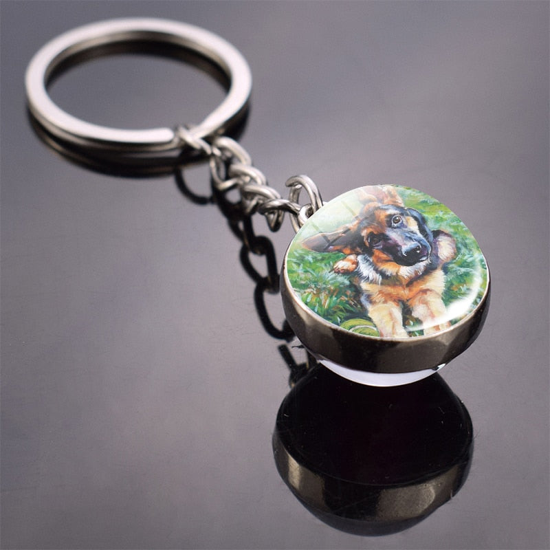 Peris Gems 22 Cute Animal Glass Ball Keychains | French Bulldog Labrador Keychains SHEIN Amazon Temu