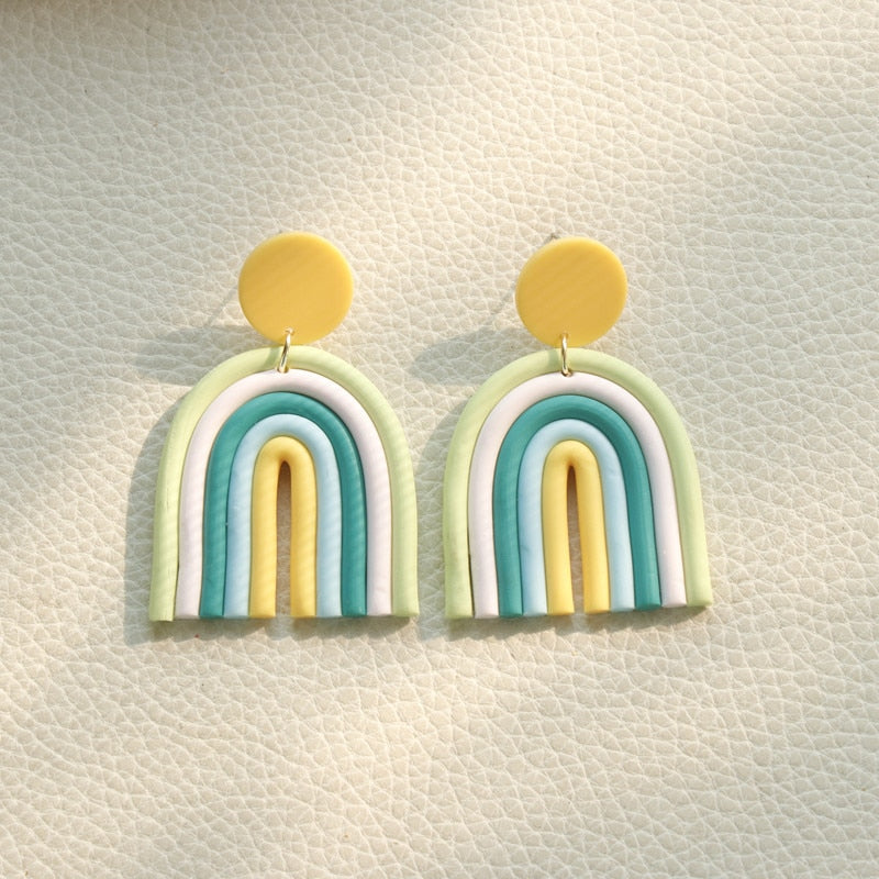 Peris Gems 22 Gradient Clay Tassel Earrings for Women | Stud Drop Earrings SHEIN Amazon Temu