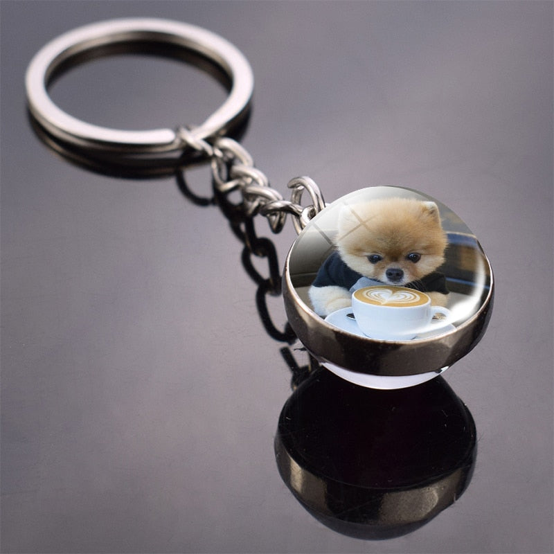 Peris Gems 23 Cute Animal Glass Ball Keychains | French Bulldog Labrador Keychains SHEIN Amazon Temu