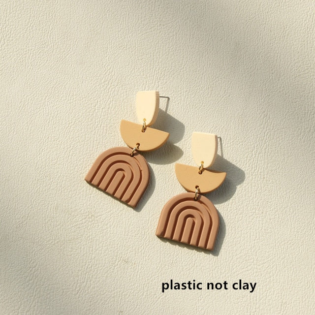 Peris Gems 23 Gradient Clay Tassel Earrings for Women | Stud Drop Earrings SHEIN Amazon Temu