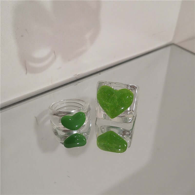 Peris Gems 24 Acrylic Candy Bear Heart Rings Collection for Women SHEIN Amazon Temu