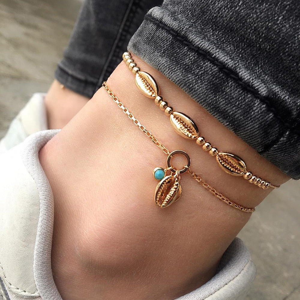Peris Gems 24 Gold Seashell Anklets for Women | Diamond Ankle Bracelet SHEIN Amazon Temu