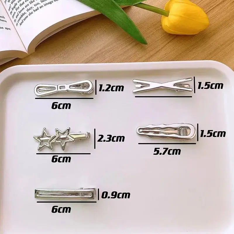 Peris Gems 24pcs set 24Pcs/Set Y2K Silver Metal Hairpins for Women Girls Star Hair Clip Multiple Styles Seamless Duckbill Clip Girls Hair Accessoires 24Pcs/Set Y2K Silver Metal Hairpins for Women Girls Star Hair Clip Multiple Styles Seamless Duckbill Clip Girls Hair Accessoires SHEIN Amazon Temu
