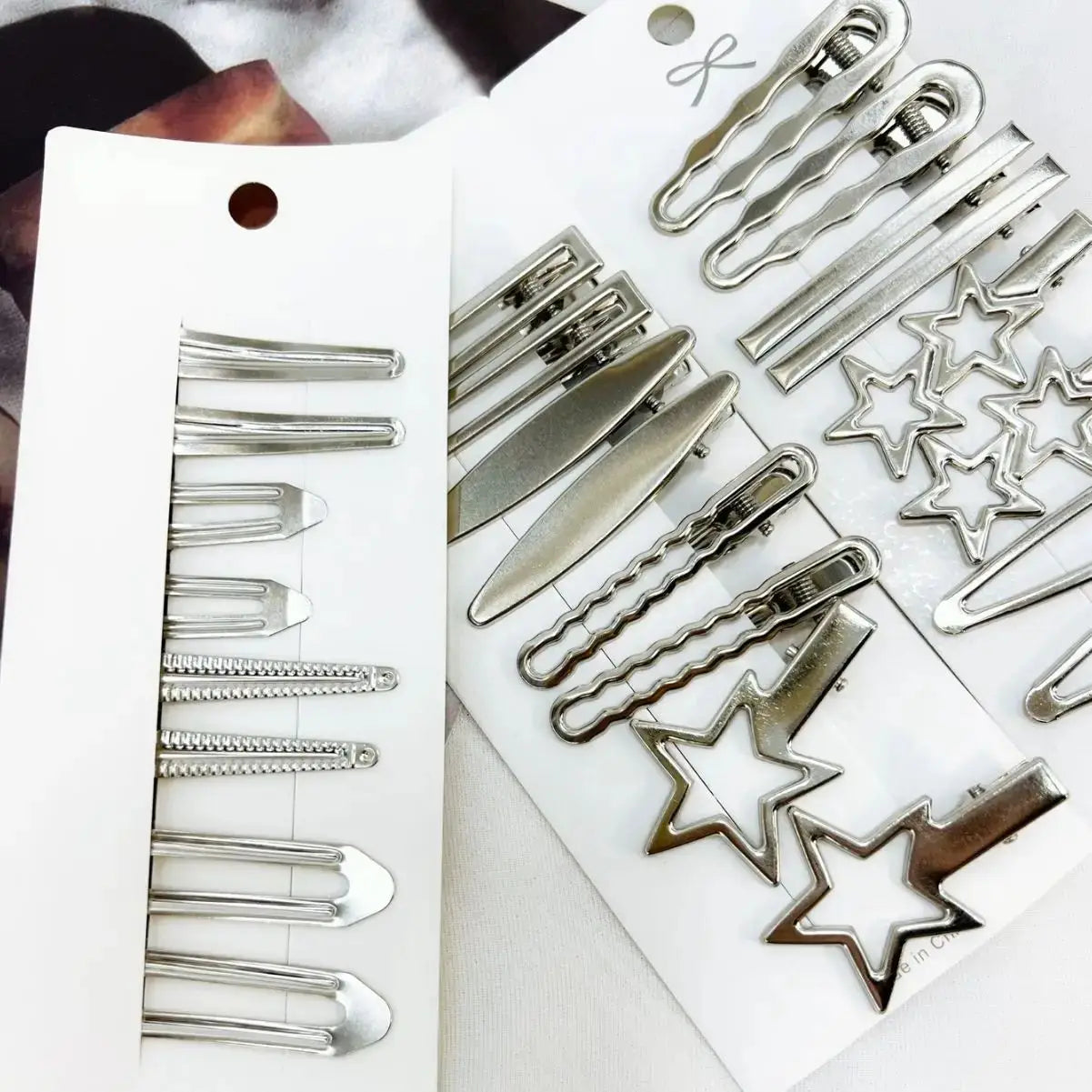 Peris Gems 24pcs set 24Pcs/Set Y2K Silver Metal Hairpins for Women Girls Star Hair Clip Multiple Styles Seamless Duckbill Clip Girls Hair Accessoires 24Pcs/Set Y2K Silver Metal Hairpins for Women Girls Star Hair Clip Multiple Styles Seamless Duckbill Clip Girls Hair Accessoires SHEIN Amazon Temu