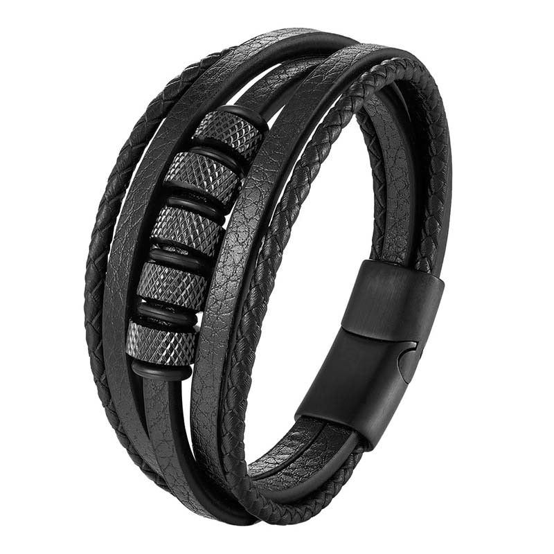 Peris Gems 25 / 18.5cm Woven Multilayered Bracelets Unisex | Stainless-Steel Clasp SHEIN Amazon Temu